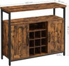 Rustic Sideboard Cabinet Wine Rack Buffet Table Storage for Kitchen Bar