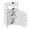 Single Door Floor Cabinet Bathroom Floor Cabinet-White