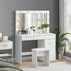 Dressing Table With Led Mirror Drawers Stool Set Makeup Desk Vanity Table Lights