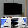 150cm Modern TV Unit Cabinet TV Stand High Gloss 2 Door with LED Light Home Room