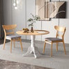 Kitchen 4-Person Round Table Dining Table-White