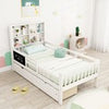 Single Size Solid Wood Platform Bed w/ 2 Storage Drawers