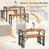 3-Pieces Patio Dining Set for 4 People-Natural