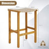 Set of 2 Outdoor Bar Stools Bar Height Chairs Patio High Stools Set w/Footrest