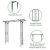 7FT Wedding Arch Garden Arbor Metal Garden Arch Trellis for Climbing Plant Party