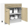 Kitchen Cabinet Home Storage Shelf Organiser Cupboard Engineered Wood vidaXL