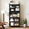 Kitchen Freestanding Bakers Rack Buffet Cabinet with Storage-Black