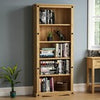 Corona Tall Bookcase Large Display Unit Solid Mexican Pine Wood By Home Discount