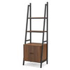 160 CM Tall Bookshelf Industrial Bookcase 4-Tier Ladder Shelf w/Cabinet