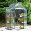 New Walk In Greenhouse PVC Plastic Garden Grow Green House with 4 Shelves
