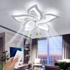 RGB LED Ceiling Fan Lights with Remote Control Dimmable Reversible 6 Speeds Fan