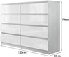 120CM High Gloss Chest of 6 7 8Drawers Tall Wide Bedside Table Cabinet Furniture