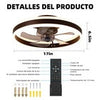 40cm Ceiling Fan with Light and Remote 6 Speeds Dimmable Quiet Ceiling Fan Light