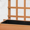 3 Tier Wooden Garden Planters with Trellis for Vine Climbing Plants