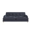 Dark Blue Velvet 3 Seater Mid Century Sofa - Beckett BCK001