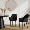 SET OF 4 ANIKA MODERN VELVET DINING CHAIR PADDED SEAT METAL LEGS KITCHEN