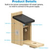 Smart Bird House W/Camera 2K Birdhouse Camera for Outdoors with Solar Panel