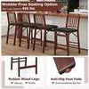 Set of 2 Counter Height Chairs Folding Kitchen Island Stool Brown