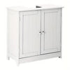 Bathroom Under Sink Cabinet | 2 Door White Under Sink Storage | Cupboard Unit
