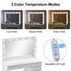 Dressing Table With Led Mirror Drawers Stool Set Makeup Desk Vanity Table Lights