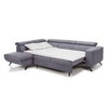 Corner  Sofa Bed ALICO Left Grey With Storage And Adjustable Headrests