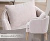 Grey Accent Armchair Chenille Lounge Chair with Wood Legs for Living Room