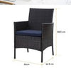 Outdoor Chair Patio Furniture Garden Bistro Rattan Chair Metal Side Coffee Table