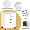 5 Drawers Mobile Rolling File Cabinet Filing Storage Cabinets for Home Office