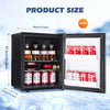40Liter/48Cans Mini Beer Fridge Under Counter Drinks Wine Cooler Removable Shelf