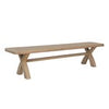 Large Smoked Oak Dining Bench with Cross Leg FOL101850