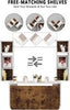 Pmnianhua Folding Wall Mounted Drop Leaf Table, Foldable Desk with Moveable