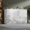 High Gloss Chest 6 Drawers Bedside Cabinet Tall Wide Storage Bedroom Furniture