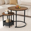 Coffee Table for living room Set of 2 Small Round Tables with Storage Side Table