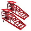 2x Heavy Duty Metal Car Ramp Lift Height Adjustable 4Ton Hydraulic Jack Garage