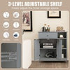 Freestanding Kitchen Cupboard Storage Organizer w/Large Drawer-White