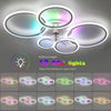 LED Ceiling Fans With Lights Dimmable Remote Control App Control for Bedroom