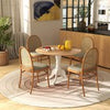 Kitchen 4-Person Round Table Dining Table-White