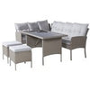 Rattan Garden Furniture Set 7 Seater Dining Table Outdoor Corner Sofa w/Cushions