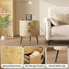 Round Side Table with Drawers Night Stand Storage Accent End Table Bedside Table