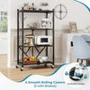 4-Tier Foldable Storage Shelf Collapsible Storage Rack-Black
