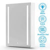 LED Bathroom Mirror Cabinet with Shaver Socket Demister Sensor Lights Vertically