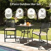 Outdoor Bar Height Chairs 2 Pack Patio Bar Stools Set W/ Soft Seat Cushions