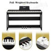 Glarry Digital Piano 88 Full Weighted Key 3 Pedals with Wooden Stand Black