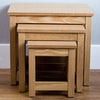 Set of 3 Nest of Tables Nesting Coffee Side End Wooden Nest Furniture Ash Veneer