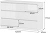 White High Gloss 7 Drawer Modern Slim Side Chest Drawers Storage Cabinet Bedroom