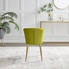 **Seconds** 2x Danica Green Velvet Dining Chair Gold Legs Contemporary Glam 192