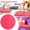 Round Portable Yoga Mat Pole Dance Crash 59” x 3” (W x T)-Pink