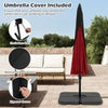 Heavy-Duty Outdoor Parasol 290 cm Offset Hanging Umbrella-Red