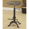 Cast Iron Bar Stool Industrial Home Decor Swivel Chair Adjustable Tractor Seat