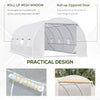 6 x 3 x 2 m Polytunnel Greenhouse Pollytunnel Tent w/ Metal Frame White